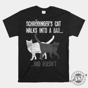 Quirky Schrodingers Cat Bar Shirt Physics Humor Tee giftyzy 1 1