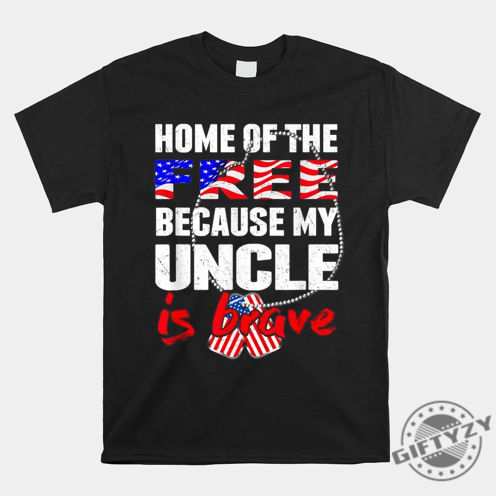 Proud Army Niecenephew Funny Brave Uncle Tee