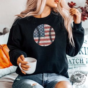 Pitch Perfect Patriotism Usa Flag Baseball Tee giftyzy 1 4