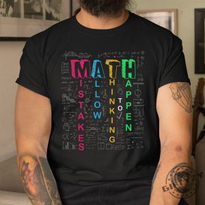 Funny Math Teacher Shirt Mistakes Learning giftyzy 1 3