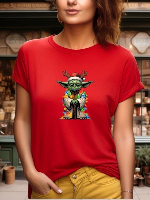 Star Wars Characters Boba Fett Christmas Shirt Star Wars Boba Fett Christmas Light Shirt Darth Vader Boba Fett Han Solo Leia Luke R2d2 Shirt revetee 3