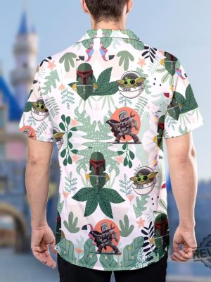 Stars War Tropical Hawaiian Shirt Boba Fett And Baby Yoda Hawaiian Shirt Stars War Button Up Shirt revetee 4