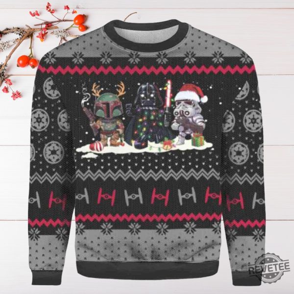 Star Wars Ugly Sweater Star Wars Christmas Ugly Sweater Darth Vader Ugly Christmas Sweater 3D Gift Shirt revetee 2