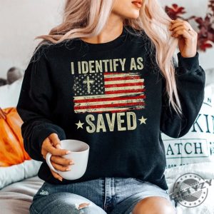 Funny Christian Baptism Shirt I Identify As Saved giftyzy 1 4