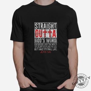 Funny Unique Straight Outta Gods Word Christian Tee giftyzy 1 2