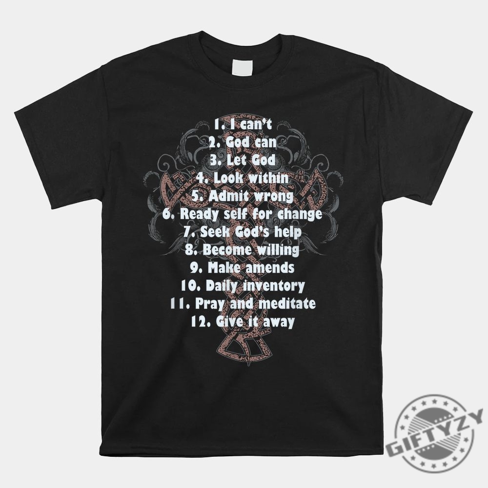 Funny Recovery Shirt Christian Cross  12 Step Humor