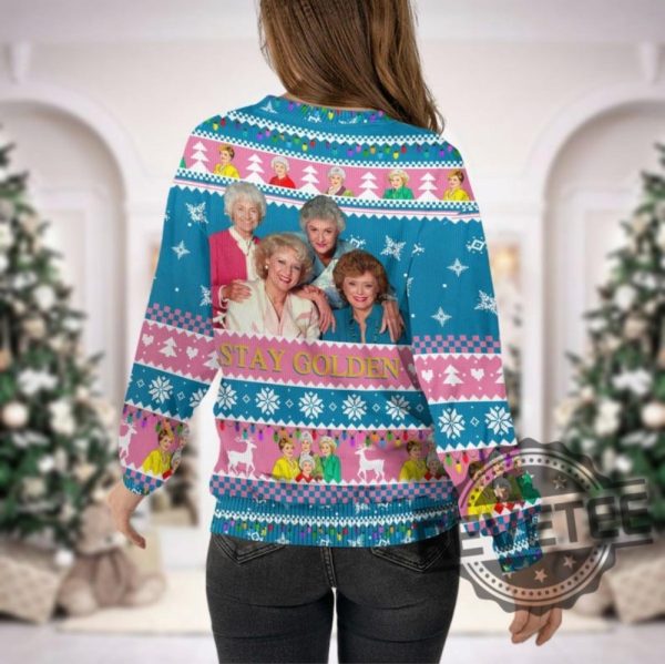 Christmas Golden Girls Thug Life Ugly Sweater Vintage 80S Tv Sitcom Shirt Bea Arthur Shirt For Women Golden Girls Lover Gift revetee 3