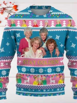 Christmas Golden Girls Thug Life Ugly Sweater Vintage 80S Tv Sitcom Shirt Bea Arthur Shirt For Women Golden Girls Lover Gift revetee 6