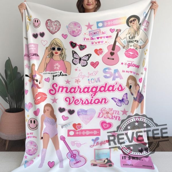 Taylor Swift Personalized Name Blanket Taylor Swift Custom Name Blanket Taylor Swift Blanket Unique revetee 1