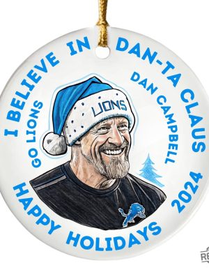 Dan Campbell Detroit Lions Christmas Ornament Head Coach Detroit Lions Grit Ornament Michigan Football Gift For Detroit Lions Fans revetee 2