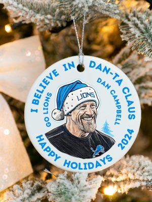 Dan Campbell Detroit Lions Christmas Ornament Head Coach Detroit Lions Grit Ornament Michigan Football Gift For Detroit Lions Fans revetee 4