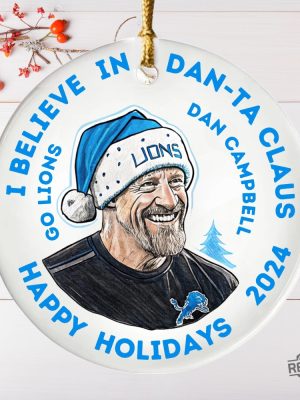 Dan Campbell Detroit Lions Christmas Ornament Head Coach Detroit Lions Grit Ornament Michigan Football Gift For Detroit Lions Fans revetee 5