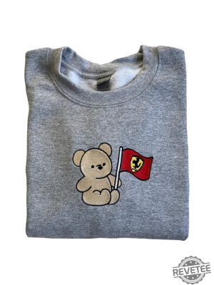 F1 Formula 1 Team Bear Embroidered Sweatshirt Shirt Hoodie Formula 1 Formula One Bear Embroidered Shirt revetee 2