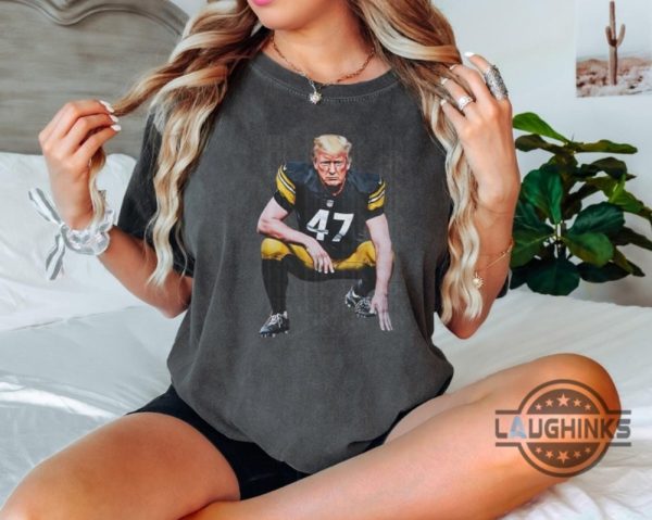 pittsburgh steelers trump shirt vintage donald trump football shirt 2024