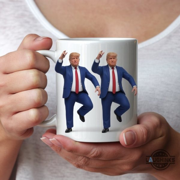 trump dancing coffee mug