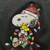 Peanuts Snoopy Woodstock Christmas Lights Embroidered Sweatshirt T Shirt Hoodie Unique Snoopy Christmas Gift revetee 1