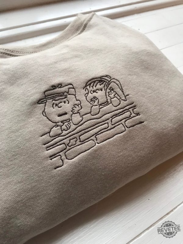 Vintage Peanuts Charlie Brown Home Alone Christmas Embroidered Sweatshirt Hoodie T Shirt Charlie Brown Christmas Gift Shirts revetee 2