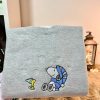 Peanuts Snoopy Woodstock Snow Embroidered T Shirt Sweatshirt Hoodie Snoopy Christmas Shirts Gift For Snoopy Fan Unique revetee 1