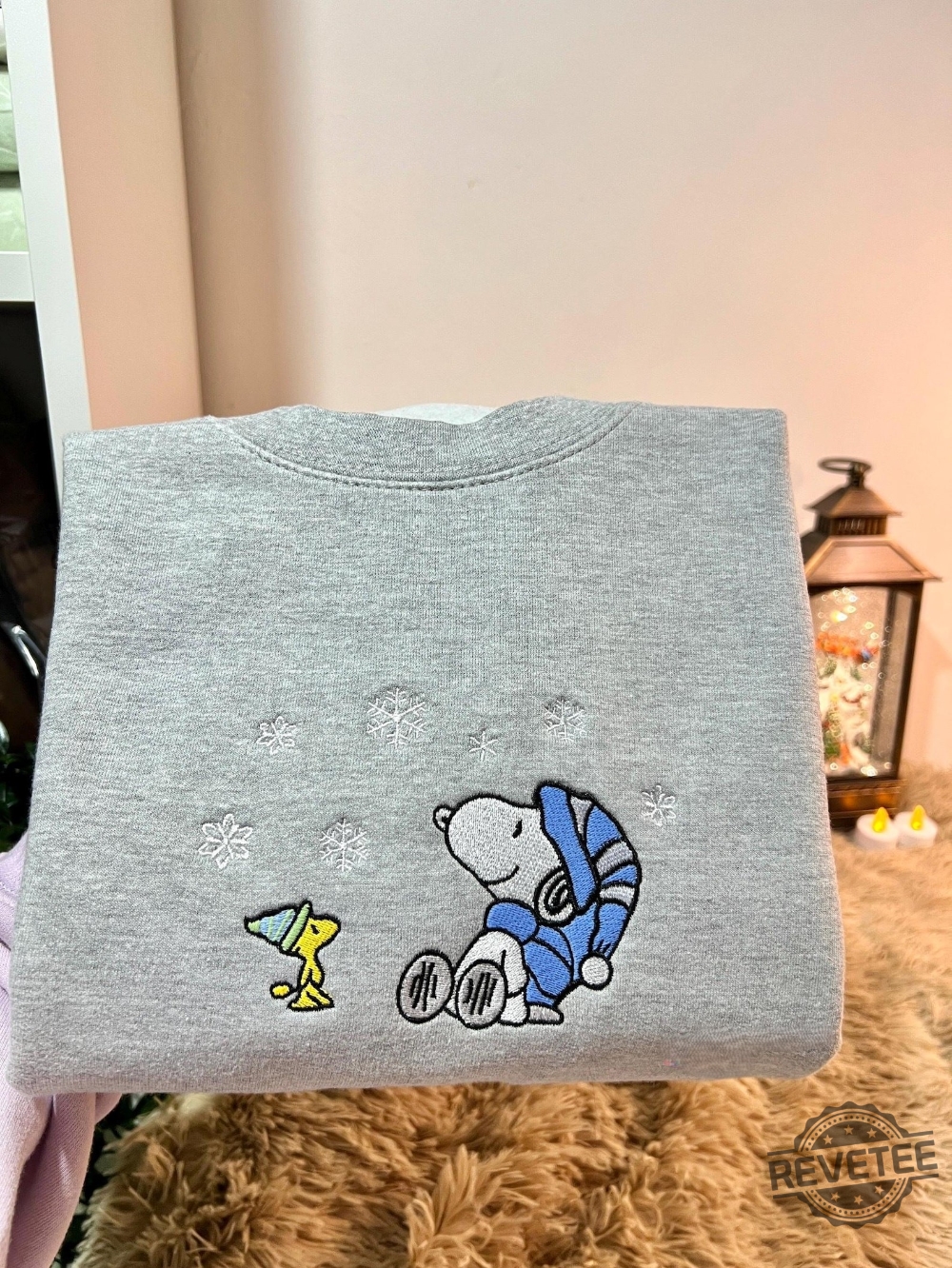 Peanuts Snoopy Woodstock Snow Embroidered T Shirt Sweatshirt Hoodie Snoopy Christmas Shirts Gift For Snoopy Fan Unique