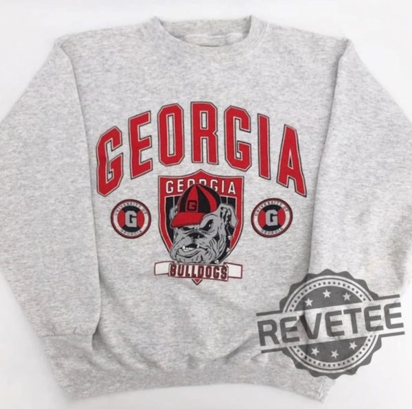 Vintage Georgia Bulldog University Of Georgia Sweatshirt Shirt Hoodie Retro University Of Georgia Shirt Gift For Georgia Bulldog Fan Unique revetee 1