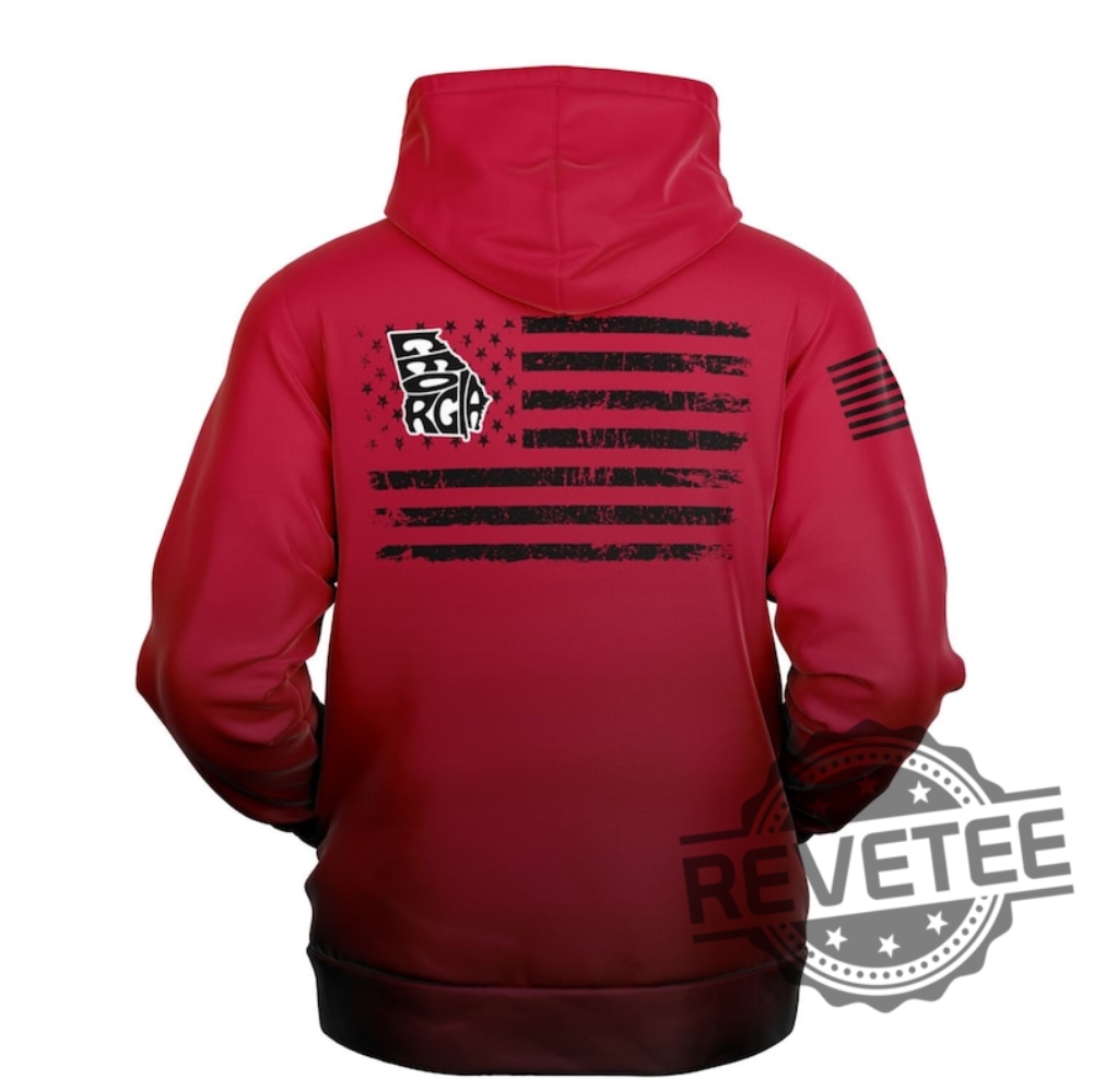 Georgia Bulldog America Flag Hoodie T Shirt Sweatshirt Retro Georgia Bulldog Football Sweater Bulldog Georgia Football 3D All Over Printed Shirt