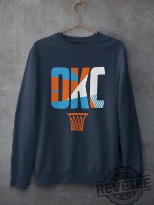 Oklahoma City Basketball Retro Sports Letters Crewneck Sweatshirt Hoodie Sweatshirt Unique revetee 2