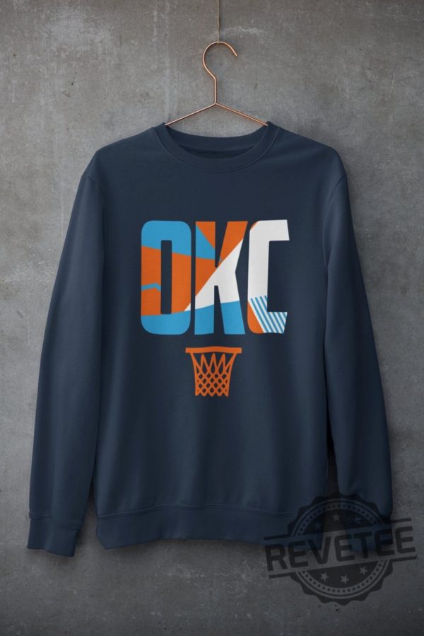 Oklahoma City Basketball Retro Sports Letters Crewneck Sweatshirt Hoodie Sweatshirt Unique revetee 2