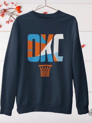 Oklahoma City Basketball Retro Sports Letters Crewneck Sweatshirt Hoodie Sweatshirt Unique revetee 4