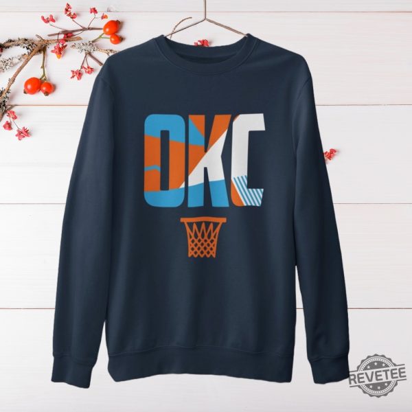 Oklahoma City Basketball Retro Sports Letters Crewneck Sweatshirt Hoodie Sweatshirt Unique revetee 4