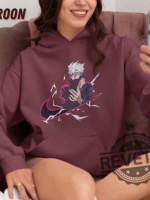 Nike Jujutsu Kaisen Hoodie Shirt Sweatshirt Gojo Satoru Shirt Nike Jujutsu Kaisen Sweatshirt Shirts Gift For Jujutsu Kaisen Fan Unique revetee 3