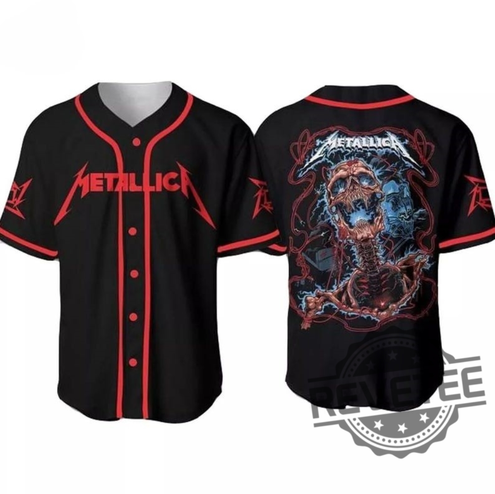 Metallica Metal Rock Band Baseball Jersey 3D Print T Shirt Metallica Baseball Jersey Unique