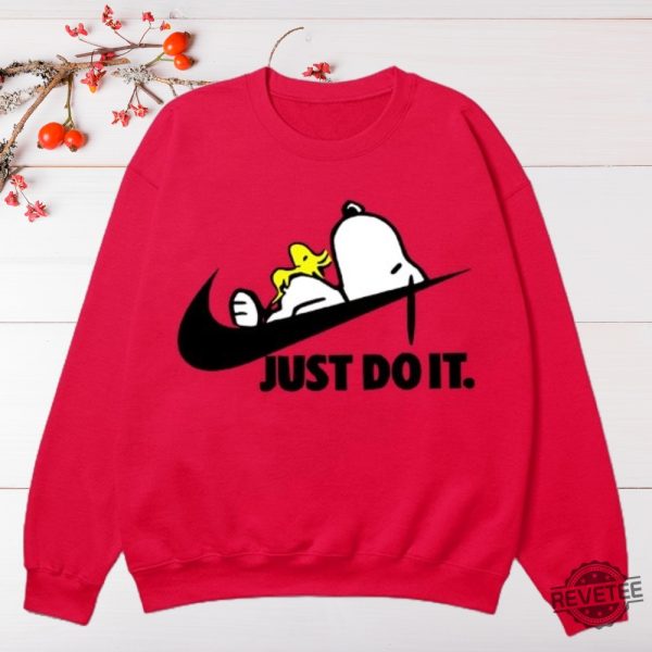 Nike Snoopy Just Do It Sweatshirt Shirt Hoodie Christmas Thanksgiving Gift For Snoopy Fan Unique Tee revetee 2