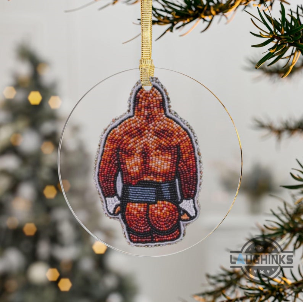 Mike Tyson Butt Acrylic Christmas Ornament Funny Personalized Holiday Gift Merry Xmas Tree Decoration