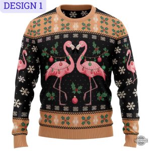 flamingo ugly christmas sweatshirt xmas sweater gift