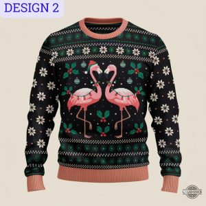 flamingo ugly christmas sweatshirt xmas sweater gift