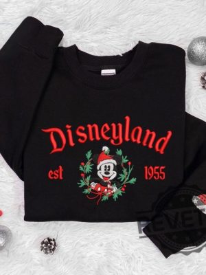 Magical World Christmas Disneyland Mickey Mouse Embroidered Sweatshirt Hoodie T Shirt Personalized Custom Name Christmas Gift Unique revetee 2