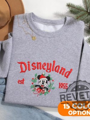 Magical World Christmas Disneyland Mickey Mouse Embroidered Sweatshirt Hoodie T Shirt Personalized Custom Name Christmas Gift Unique revetee 3