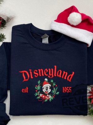 Magical World Christmas Disneyland Mickey Mouse Embroidered Sweatshirt Hoodie T Shirt Personalized Custom Name Christmas Gift Unique revetee 4