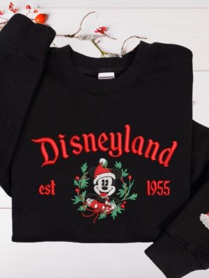 Magical World Christmas Disneyland Mickey Mouse Embroidered Sweatshirt Hoodie T Shirt Personalized Custom Name Christmas Gift Unique revetee 6