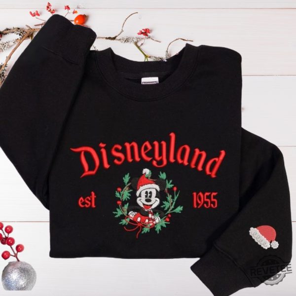 Magical World Christmas Disneyland Mickey Mouse Embroidered Sweatshirt Hoodie T Shirt Personalized Custom Name Christmas Gift Unique revetee 6