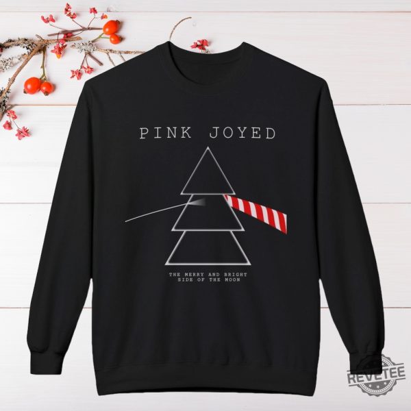 Christmas Pink Joyed The Merry And Bright Side Of The Moon Sweatshirt T Shirt Hoodie Pink Floyd Parody Dark Side Of The Moon Xmas Shirt Unique revetee 3