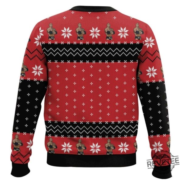 Dwayne Johnson Jingel Bell Rock Ugly Christmas Sweater Dwayne Johnson Jingle Bell Rock Xmas Sweater Dwayne Johnson Santa Hat Shirt revetee 3