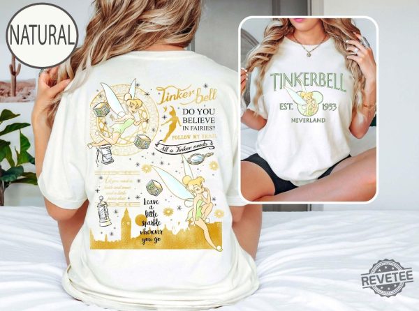 Vintage Disney Princess Tinkerbell Shirt Tinkerbell 1953 Neverland Shirt Disney Princess Tee Gift For Her Gift For Daughter Unique revetee 2