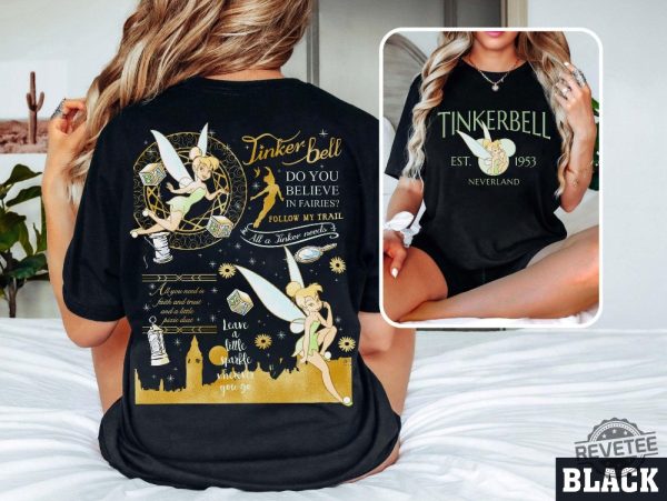 Vintage Disney Princess Tinkerbell Shirt Tinkerbell 1953 Neverland Shirt Disney Princess Tee Gift For Her Gift For Daughter Unique revetee 3
