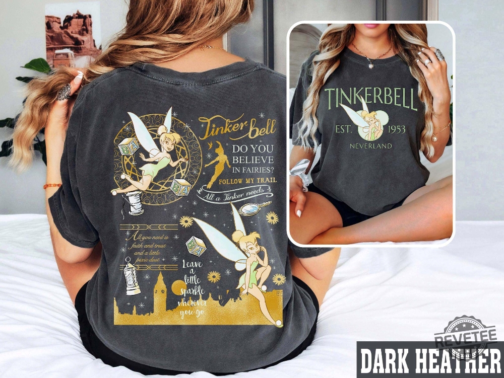 Vintage Disney Princess Tinkerbell Shirt Tinkerbell 1953 Neverland Shirt Disney Princess Tee Gift For Her Gift For Daughter Unique revetee 4