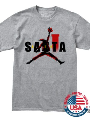 Air Santa Christmas Gift T Shirt Basketball Christmas Air Santa Claus Shirt Matching Christmas Shirt For Families Gift For Husband Wife Daughter Son revetee 5