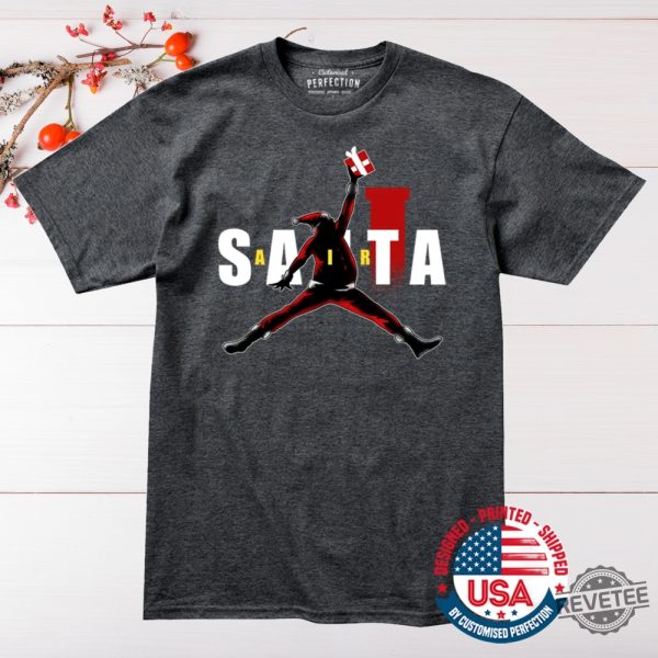 Air Santa Christmas Gift T Shirt Basketball Christmas Air Santa Claus Shirt Matching Christmas Shirt For Families Gift For Husband Wife Daughter Son revetee 6