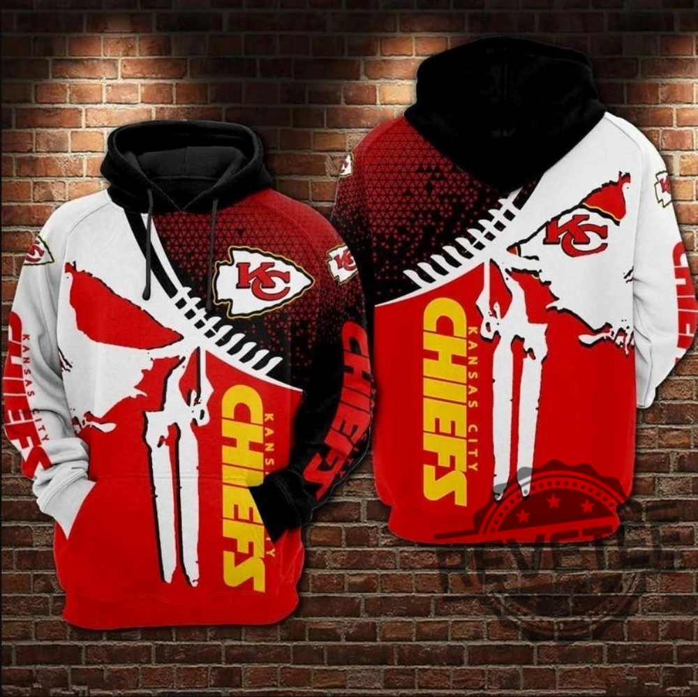 Kansas City Chiefs Champion Skull 3D All Over Printed Hoodie T Shirt Sweatshirt Kansas City Chiefs Christmas Shirt Gift For Fan Unique