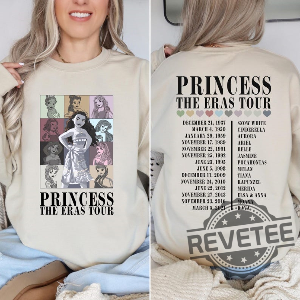 Disney Princess The Eras Tour Moana Shirt Tshirt Disney Princess Tour Moana Sweatshirt Disney Princess Characters Moana Shirt Gift For Moana Fan