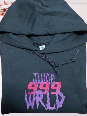 Juice Wrld 999 Embroidered Sweatshirt Hoodie T Shirt Juice Wrld Gifts Music Fan Gifts Christmas Gifts For Juice Wrld Fan Unique revetee 3